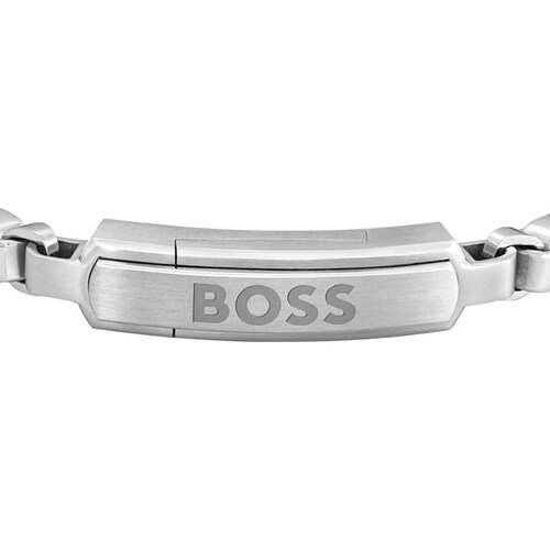 Pulsera Acero Inoxidable Plateado Boss para Hombre