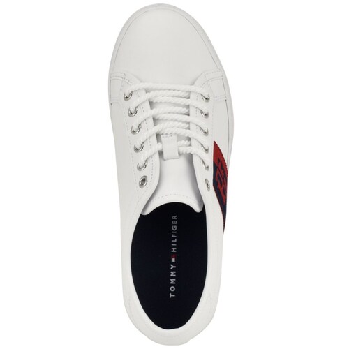 Tenis Casual con Logo Lateral Blanco Tommy Hilfiger  para Mujer