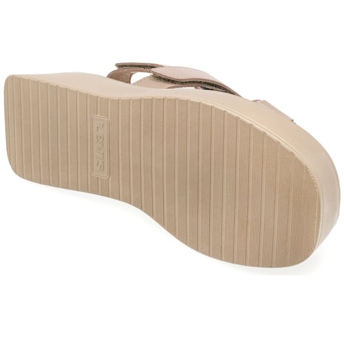 Sandalia Casual con Velcro Y Plataforma Beige Levis Z para Mujer