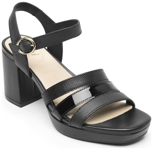 Sandalia Multitiras y Pulsera Negra para Mujer Flexi