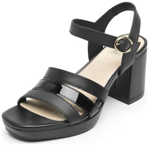 Sandalia Multitiras y Pulsera Negra para Mujer Flexi