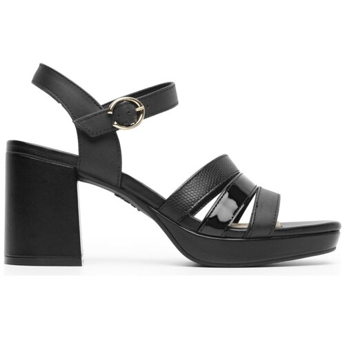Sandalia Multitiras y Pulsera Negra para Mujer Flexi