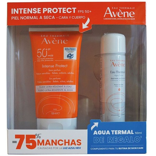 Kit Avene Bloqueador Intense Protect 150Ml + Agua Termal 50Ml