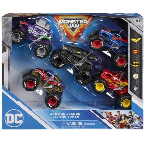 5 Camiones Liga de la Justicia 1:64 Monster Jam