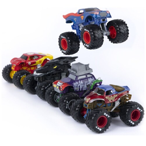 5 Camiones Liga de la Justicia 1:64 Monster Jam