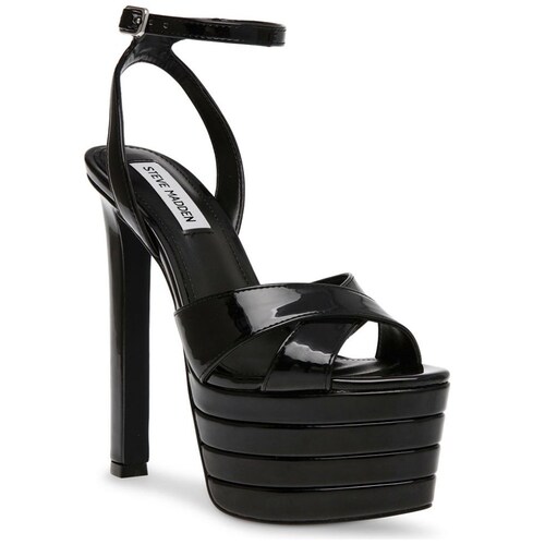 Sandalia con Plataforma y Pulsera Negra Steve Madden