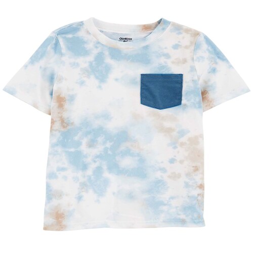 Playera para Niño Manga Corta Tie Dye Blanco/azul Oshkosh