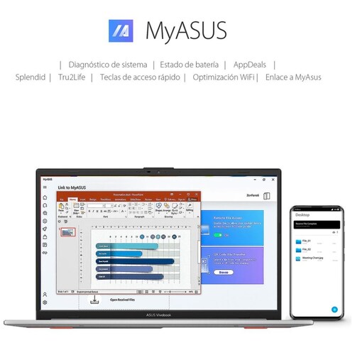 Laptop Asus Vivobook E1504Ga-Nj163W Ci3-N305 8 Ram 512Ssd+Mochila y Mouse