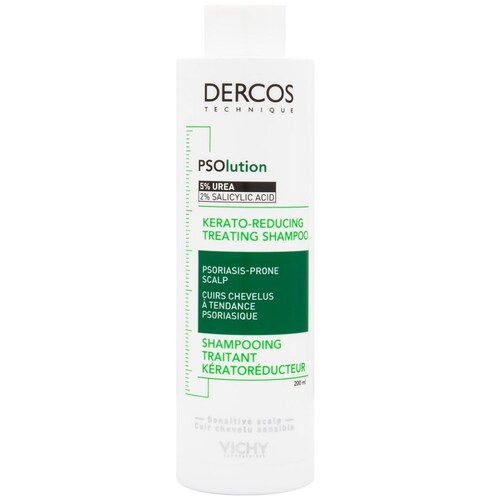 Vichy Dercos Psolution Shampoo de Tratamiento Keratorreductor para Piel Cabelluda Sensible 200Ml