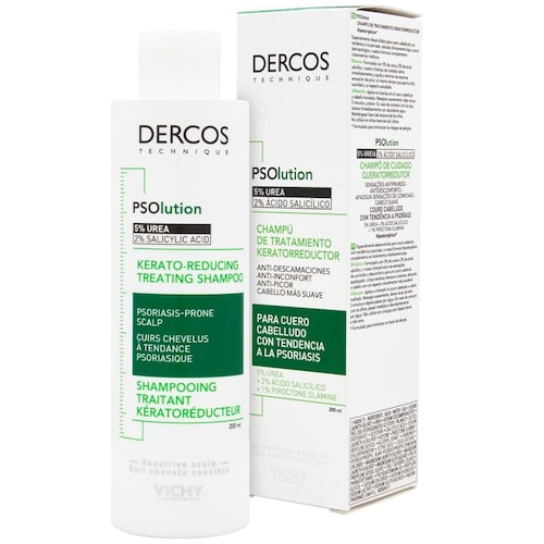Vichy Dercos Psolution Shampoo de Tratamiento Keratorreductor para Piel Cabelluda Sensible 200Ml