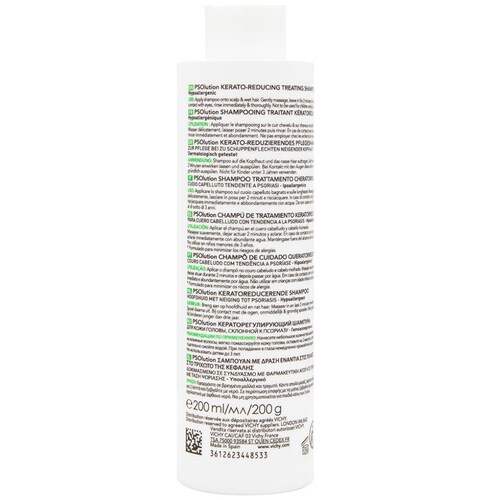 Vichy Dercos Psolution Shampoo de Tratamiento Keratorreductor para Piel Cabelluda Sensible 200Ml