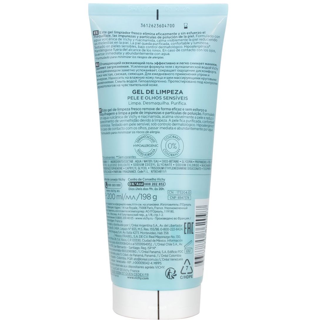 Vichy Gel Limpidor Pureté Thermale 200 ml image number 2