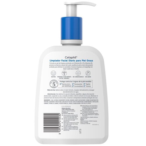 Cetaphil Limpiador Facial Diario para Piel Grasa 473Ml