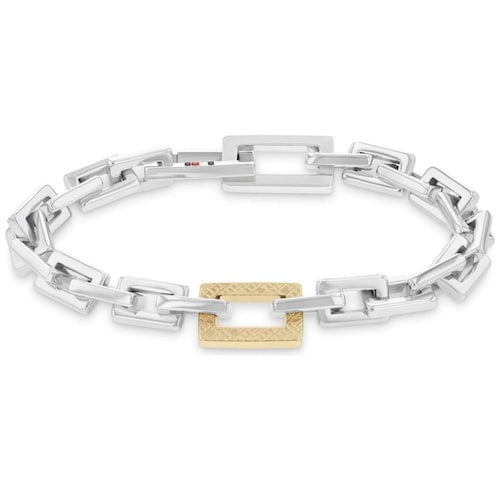 Pulsera Acero Inoxidable Plateado y Oro Rosado Tommy Hilfiger