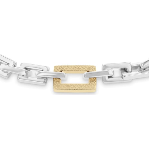 Pulsera Acero Inoxidable Plateado y Oro Rosado Tommy Hilfiger