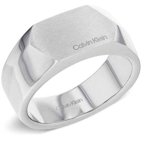 Anillo Plateado Acero Inoxidable para Hombre Calvin Klein
