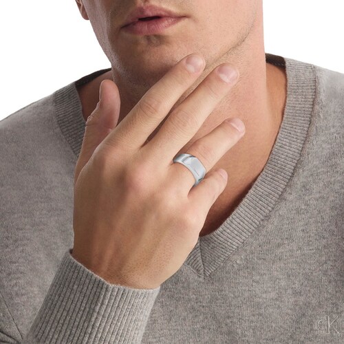 Anillo Plateado Acero Inoxidable para Hombre Calvin Klein