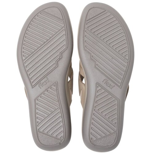 Sandalia en Diseño Flat Color Beige Flexi