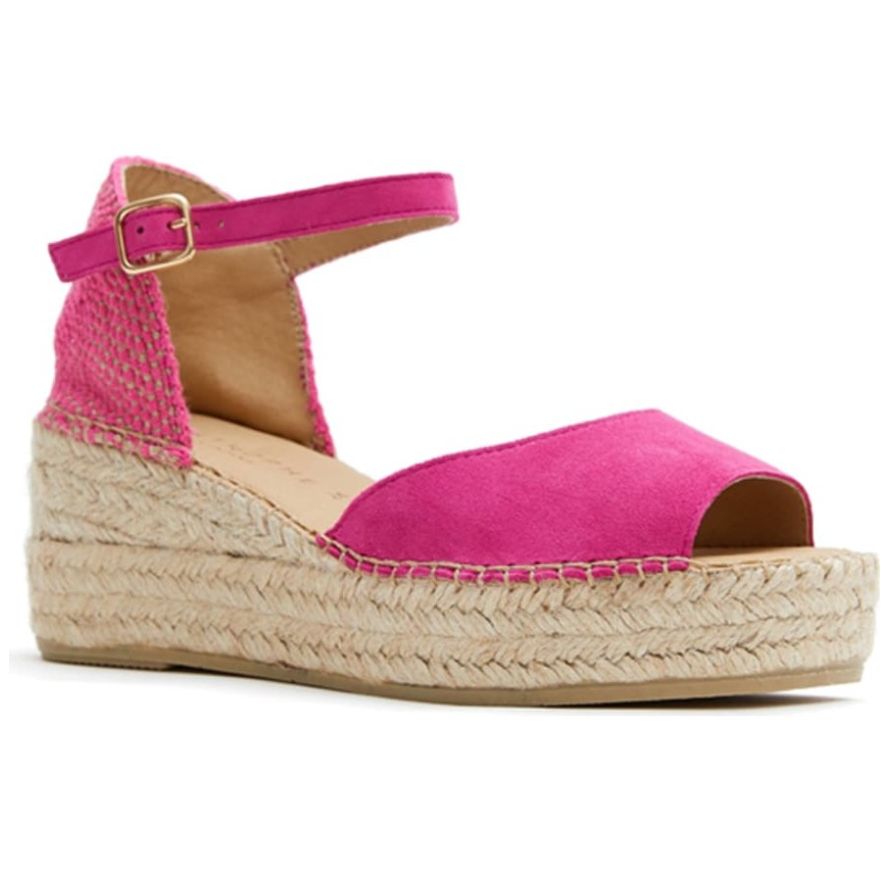 Postrofe Color Rosa Alpargata con Cuna y Correa para Mujer Color Rosa Apostrophe