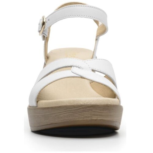 Sandalia con Tira Entrelazada y Ajustable Color Blanco para Mujer Flexi