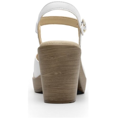 Sandalia con Tira Entrelazada y Ajustable Color Blanco para Mujer Flexi