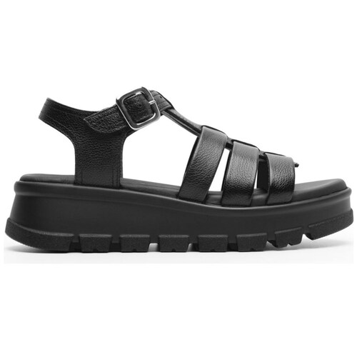 Sandalia con Suela Dentada Color Negro Flexi