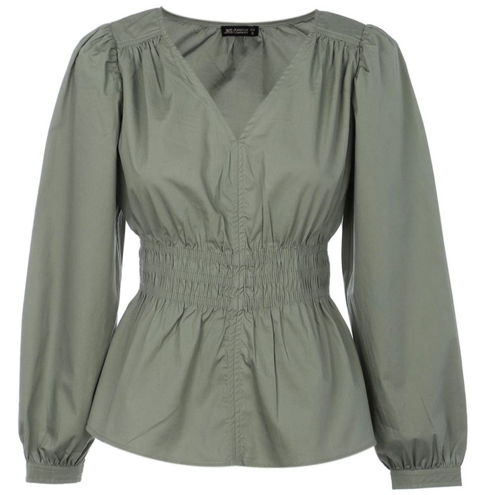 Blusa De Manga Larga S.Oliver Mujer - Cuello En V, Tejido Suave, Ideal Para Diario O Trabajo