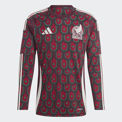 Jersey Oficial de Local Selección Mexicana 2024 Manga Larga Adidas para Hombre