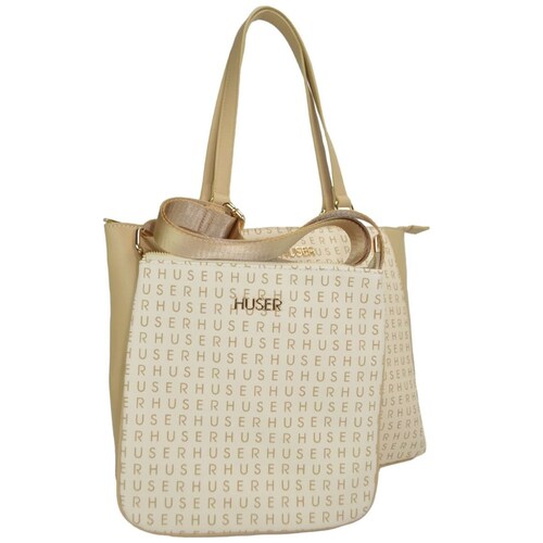 Bolso Tote Huser Beige para Mujer