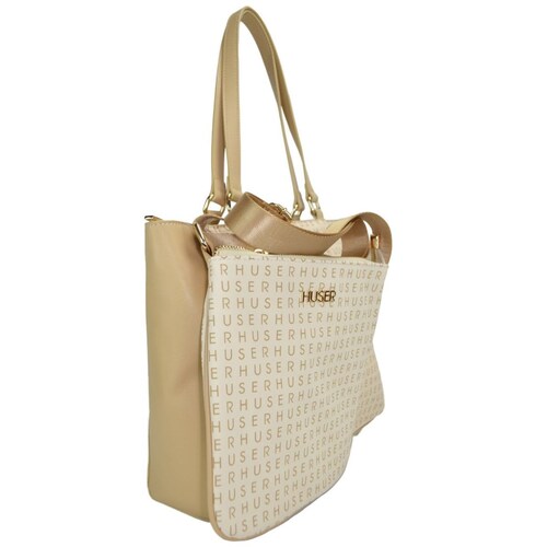 Bolso Tote Huser Beige para Mujer