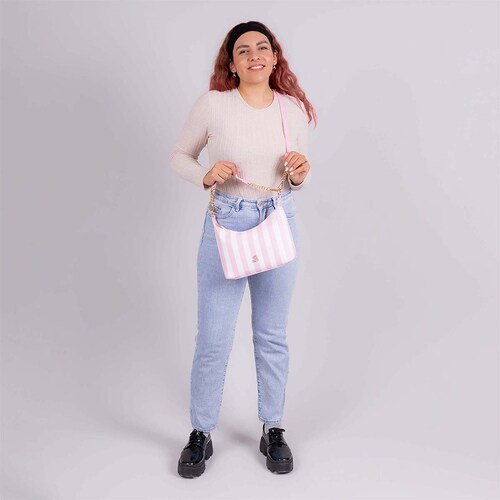 Bolso Baguette Barbie By Gorett Rosa para Mujer