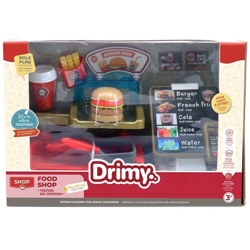 Tienda de Hamburguesas Drimy con Caja Registradora     
