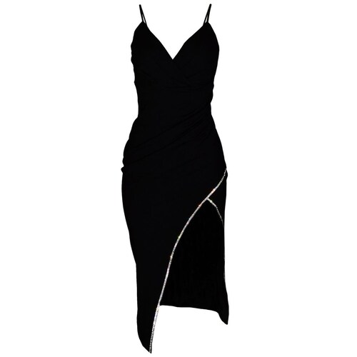 Vestido Largo de Fiesta con Abertura y Aplicaciones para Mujer  Philosophy Jr Nights