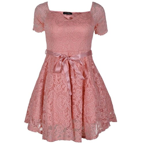 Vestido Corto de Fiesta con Detalle de Listón y Encaje para Mujer  Philosophy