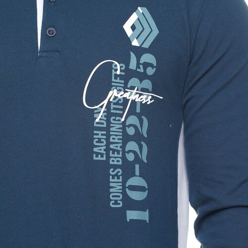 Playera Manga Larga para Hombre Silver Plate