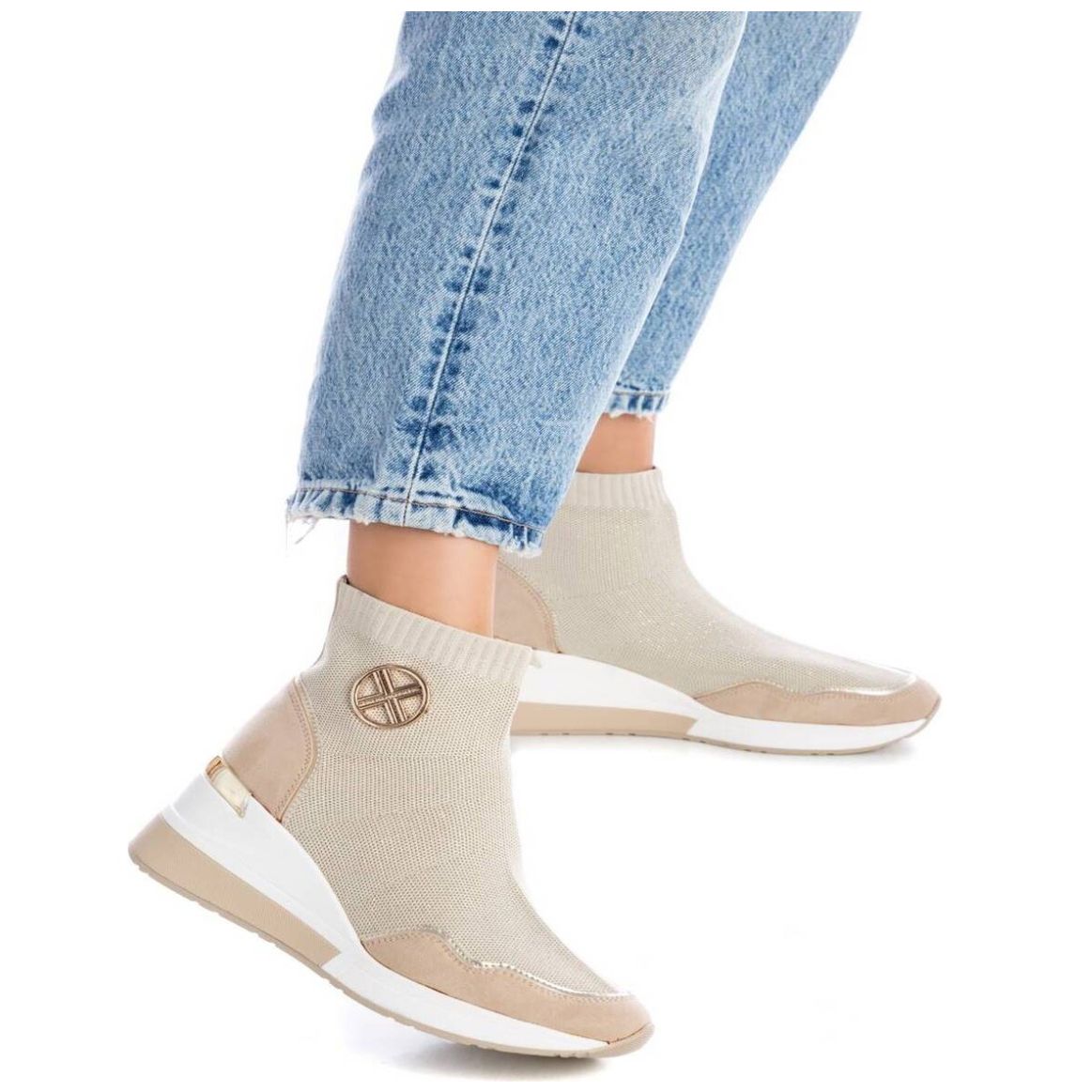 Botas De Cuña Chelsea Para Mujer Athlefit - Tacón Oculto De 6.5 Cm, Parte Superior De Cuero Sintético, Suela De Goma, Cómodas Y Elegantes