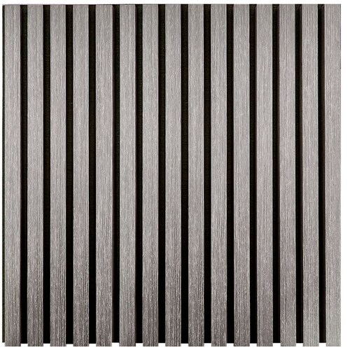 Lambrin Acústico Deco Pvc 4 Piezas 60X60Cm Gris Oxford