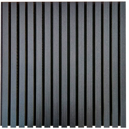 Lambrin Acústico Deco Pvc 4 Piezas 60X60Cm Negro