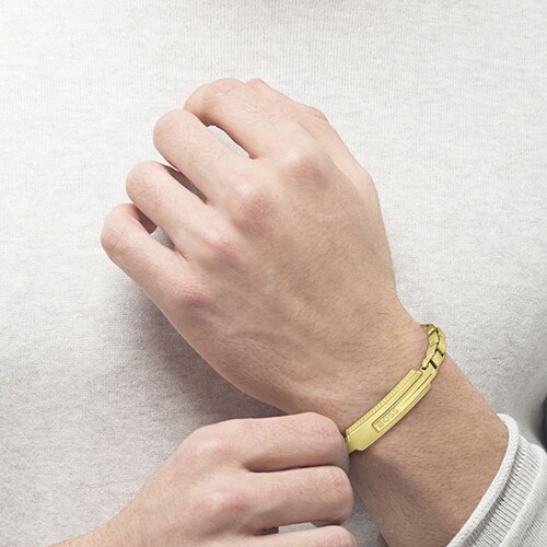 Brazalete  Boss de Acero Inoxidable  para Hombre