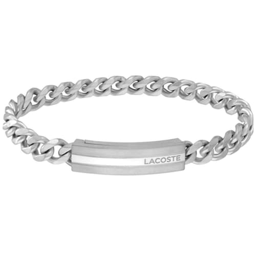 Brazalete  Lacoste de Acero Inoxidable Plateado para Hombre