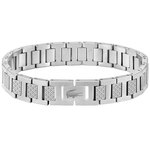 Brazalete  Lacoste de Acero Inoxidable Plateado para Hombre