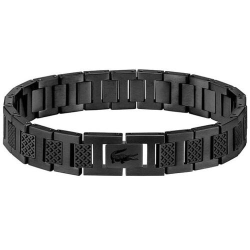 Brazalete  Lacoste de Acero Inoxidable  Negro para Hombre
