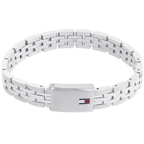 Brazalete Tommy Hilfiger de Acero Inoxidable Plateado para Hombre