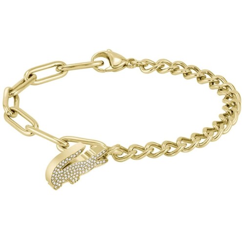 Brazalete  Lacoste de Acero Inoxidable y Cristal Plateado para Mujer
