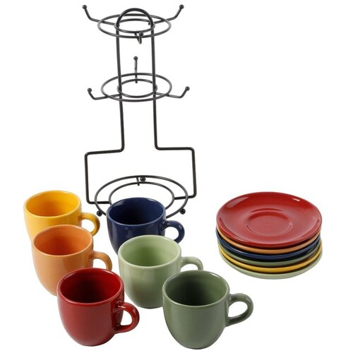 Set Espresso 13 Piezas Soporte Metal Gibson Home  Gibson Home