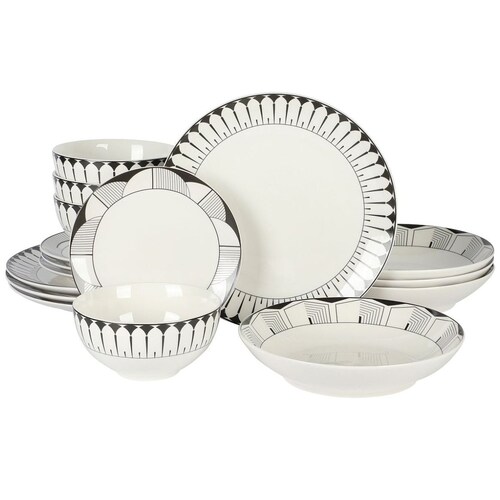 Vajilla 16 Piezas Cerámica Doble Bowl  Gibson Home
