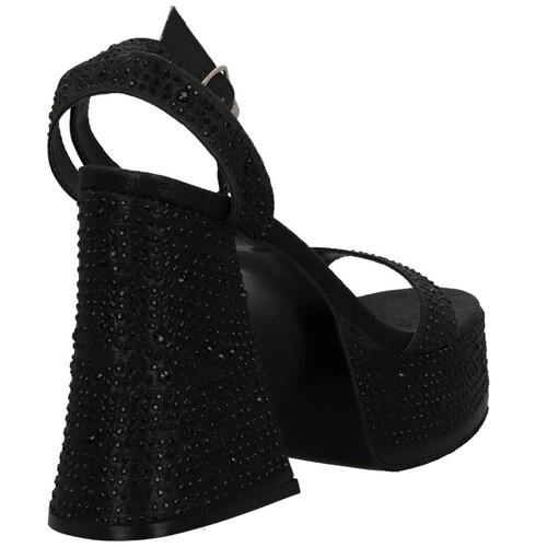 Sandalia Gianni Bini con Plataforma y Aplicación Negro