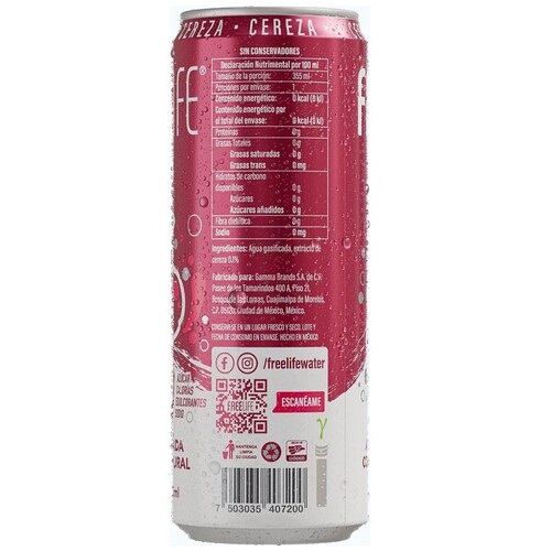  Agua Gasificada con Extracto de Cereza Freelife