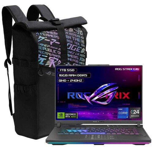Laptop Asus Rog Strix G614Jvr Nvidia Geforce Rtx 4060 Intel Core I9 14Th 16Gb 1Tb Ssd