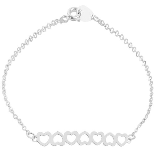 Pulsera de Plata Corazones Mosha